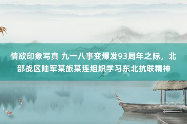 情欲印象写真 九一八事变爆发93周年之际，北部战区陆军某旅某连组织学习东北抗联精神