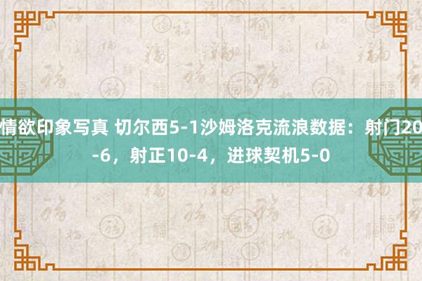 情欲印象写真 切尔西5-1沙姆洛克流浪数据：射门20-6，射正10-4，<a href=