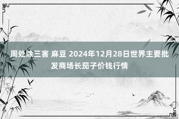 周处除三害 麻豆 2024年12月28日世界主要批发商场长茄子价钱行情
