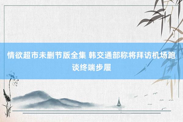 情欲超市未删节版全集 韩交通部称将拜访机场跑谈终端步履