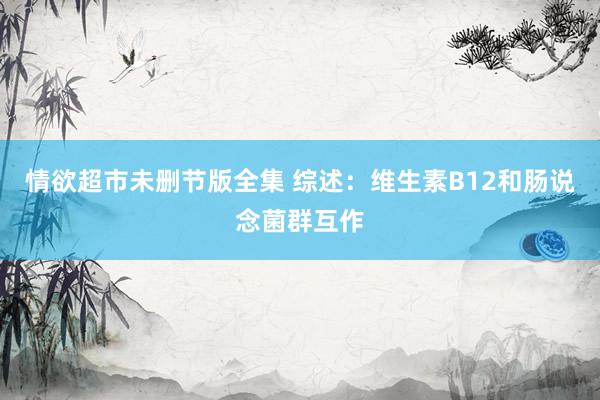 情欲超市未删节版全集 综述：维生素B12和肠说念菌群互作