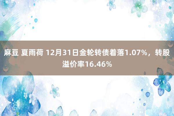 麻豆 夏雨荷 12月31日金轮转债着落1.07%，转股溢价率16.46%