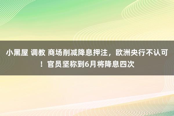 小黑屋 调教 商场削减降息押注，欧洲央行不认可！官员坚称到6月将降息四次