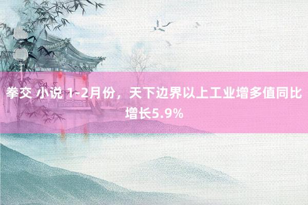 拳交 小说 1-2月份，天下边界以上工业增多值同比增长5.9%