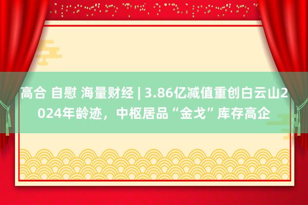 高合 自慰 海量财经 | 3.86亿减值重创白云山2024年龄迹，中枢居品“金戈”库存高企