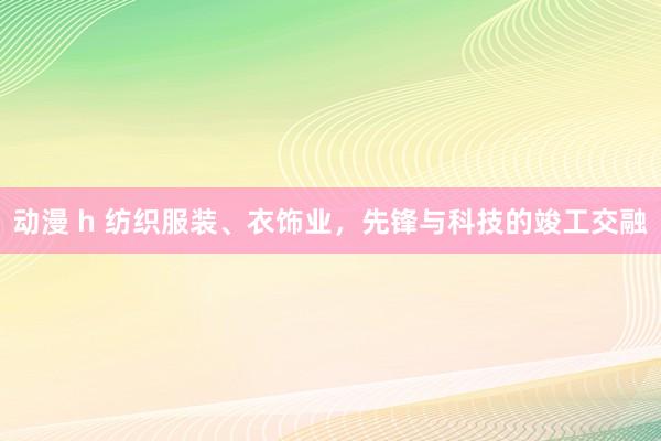 动漫 h 纺织服装、衣饰业，先锋与科技的竣工交融