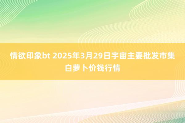 情欲印象bt 2025年3月29日宇宙主要批发市集白萝卜价钱行情