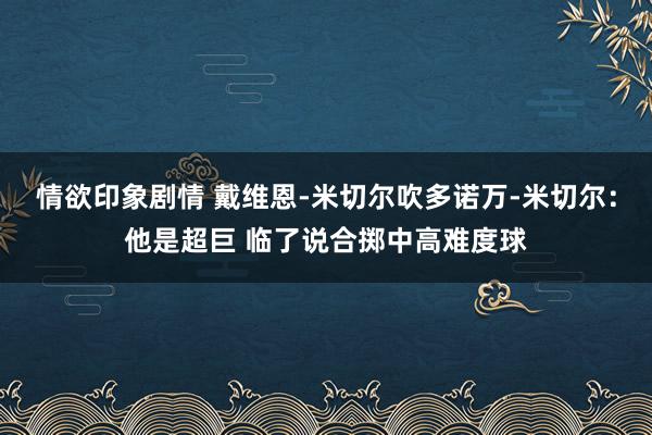 情欲印象剧情 戴维恩-米切尔吹多诺万-米切尔：他是超巨 临了说合掷中高难度球